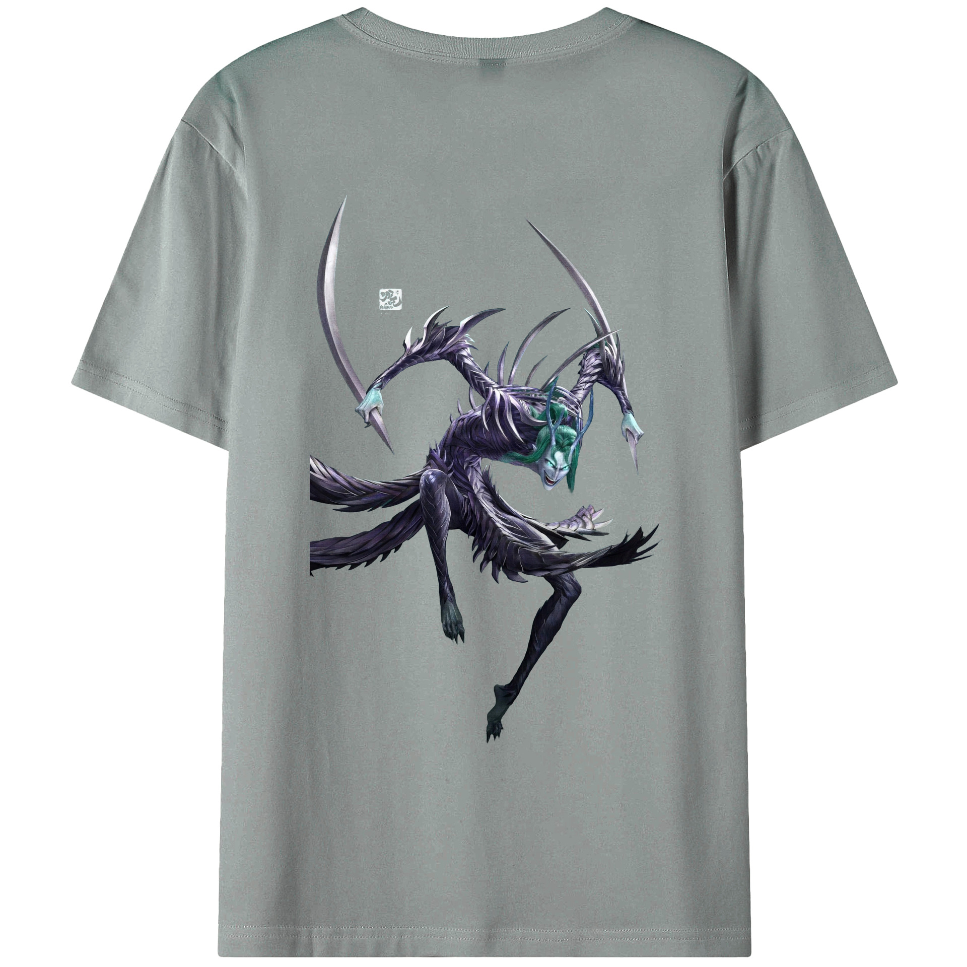 （画像用） Ne Zha 2 ナタ 魔童の大暴れ 綿100％ メンズ半袖Tシャツ（バックプリント） 通気性